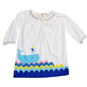 Mini Boden Whale Applique Tunic Dress Sz  9-10yr